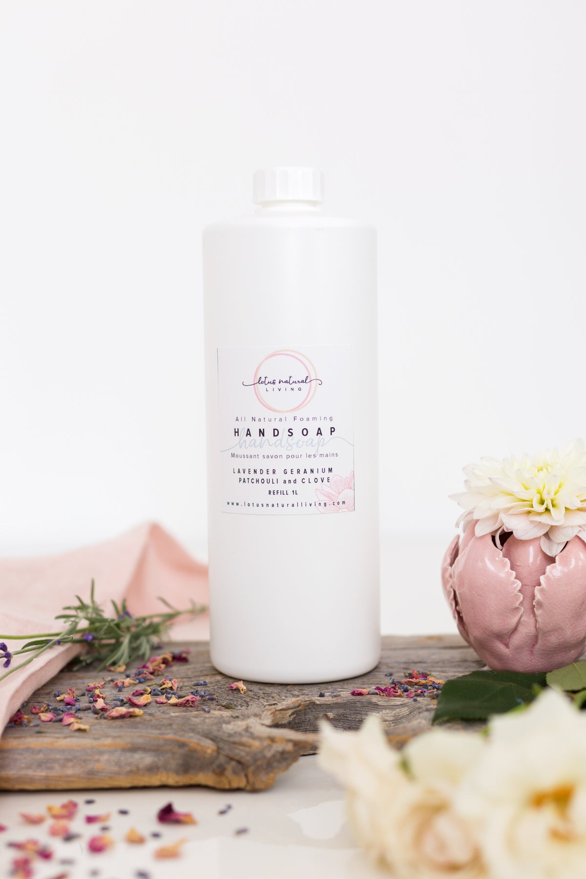 Refill Lavender, geranium, patchouli and clove Foaming Hand Soap - Lotus Natural Living